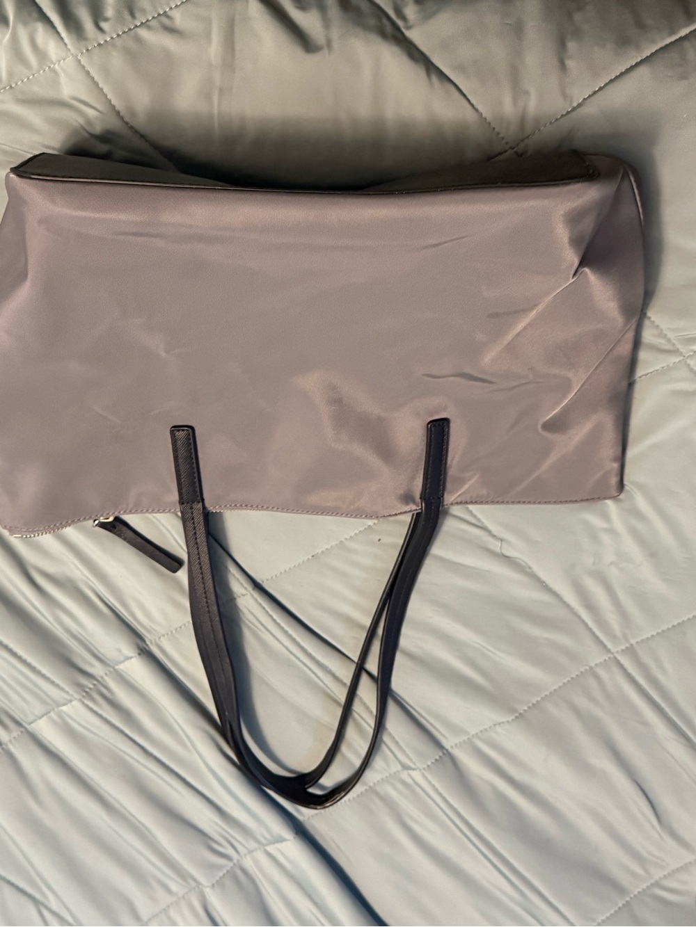 kate spade Lavender Gray Nylon Tote with Black Handles - Picture 4 of 5